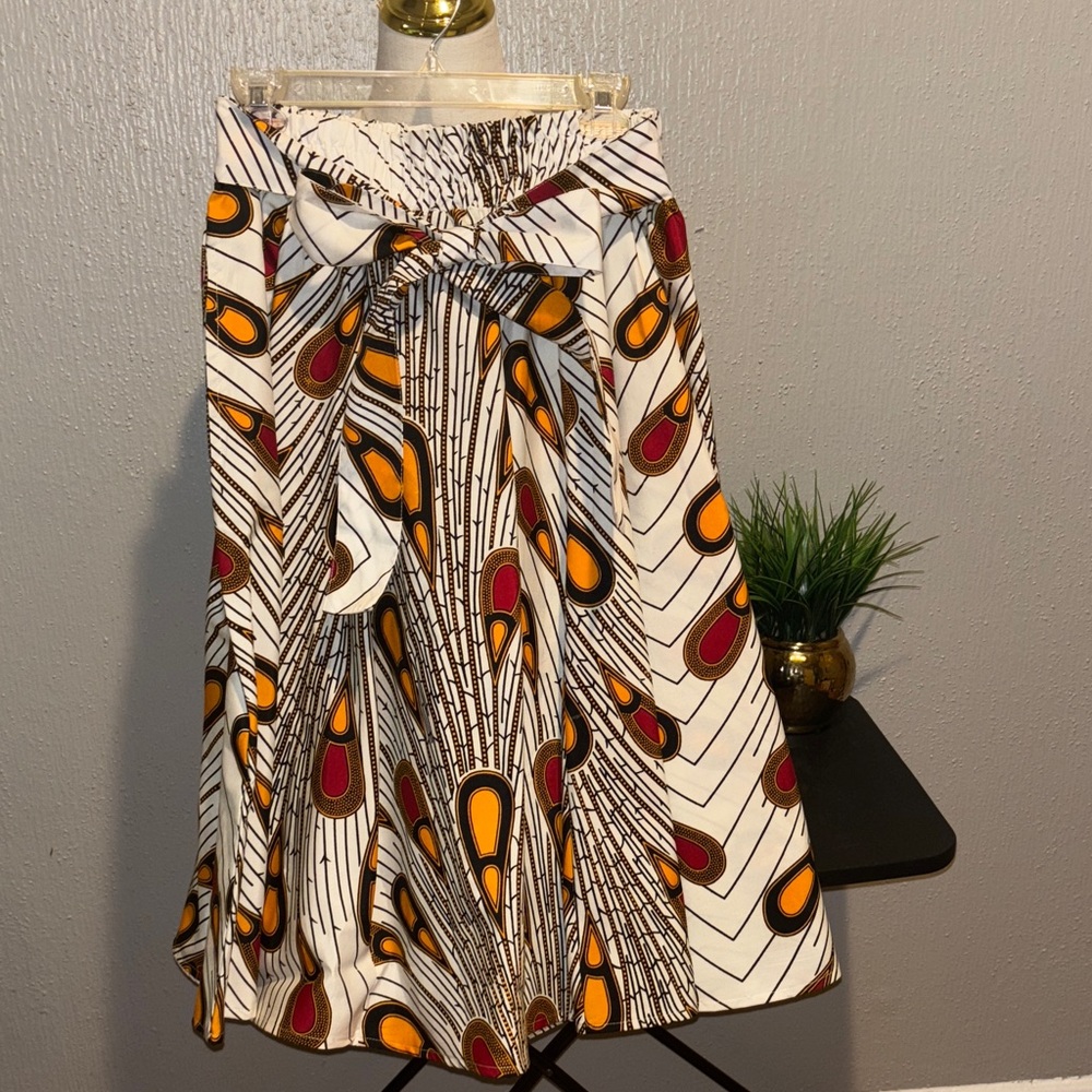 NWT STEP IN STYLE PEACOCK MULTI COLOR SKIRT